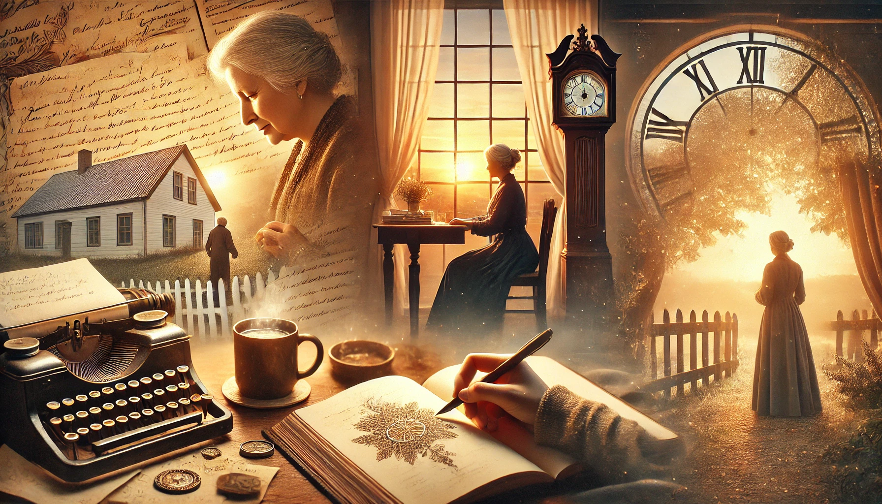 'a woman writing on a book'